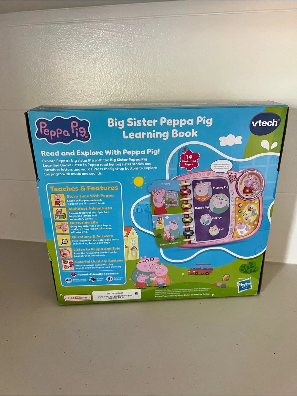 VTech Peppa Pig Big Sister Learning Book NIB Interactive Educational Toy